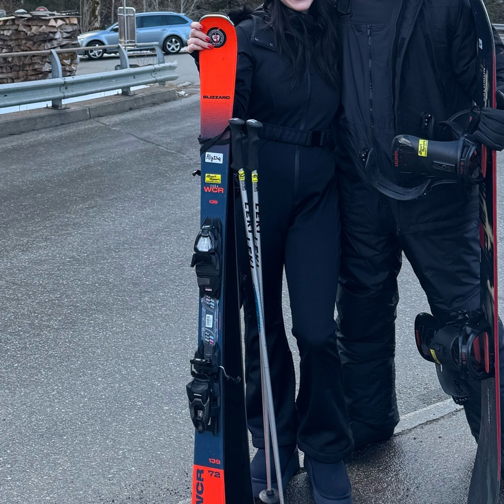 ASOS Black Ski & Snow Jacket with Orange-Red Ski Accent